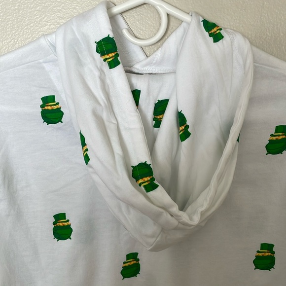 ☘️Denim & Flower Pot of Gold Hoodie☘️ Small - Picture 4 of 7